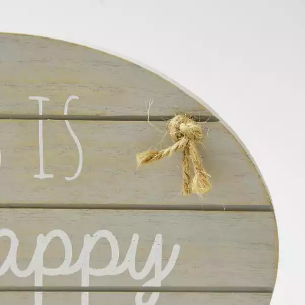 Dunelm Grey Happy Place Hanging Plaque 5 Dunelm Grey Happy Place Hanging Plaque - Image 5