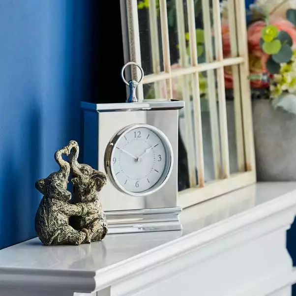 Dorma Chrome Mantle Clock 2 Dorma Chrome Mantle Clock - Image 2