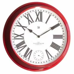 Cedar & Sage Kirby Clock Red 52cm -clocks Sales Store 1000156486 alt02