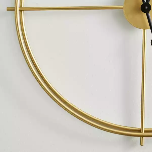 Dunelm Slim Frame 60cm Wall Clock Gold 2 Dunelm Slim Frame 60cm Wall Clock Gold - Image 2