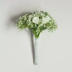 Dunelm Artificial Rose And Gypsophila Cream Bouquet 32cm -clocks Sales Store 1000158288 alt01