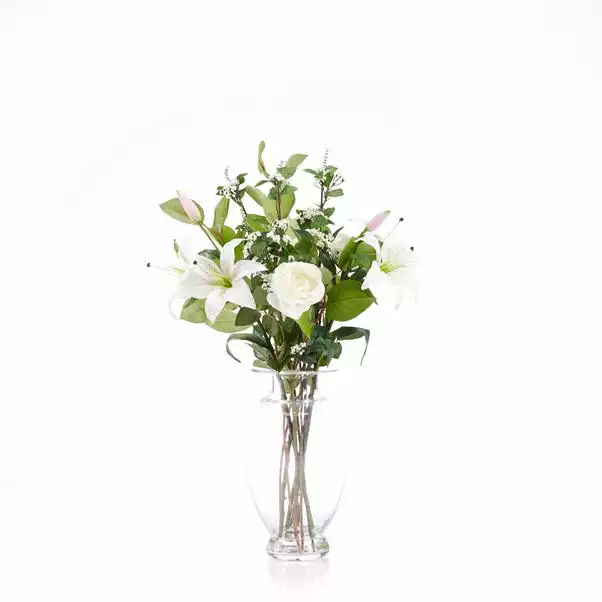Artificial Peony Lilac Rose Berry Salal White 2 Artificial Peony Lilac Rose Berry Salal White - Image 2