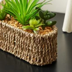 Dunelm Artificial Succulent Garden Multi In Woven Pot -clocks Sales Store 1000167609 alt04