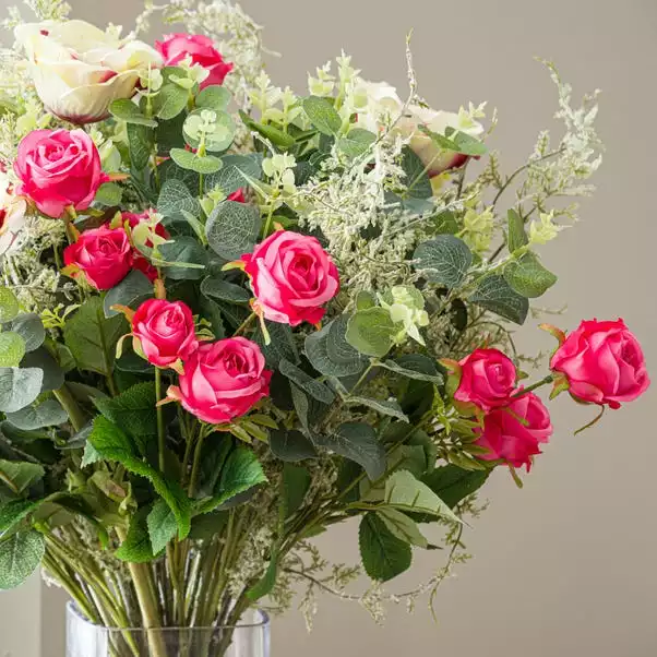 Dunelm Florals Forever Mia Rose Luxury Bouquet Pink 63cm 2 Dunelm Florals Forever Mia Rose Luxury Bouquet Pink 63cm - Image 2