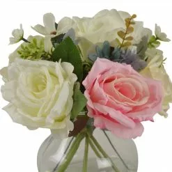 Dunelm Rose And Daisies Glass Vase Pink 26cm 5 Dunelm Rose And Daisies Glass Vase Pink 26cm -clocks Sales Store 1000168573 alt02