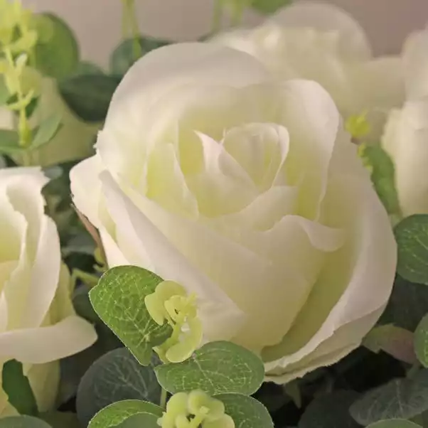 Dunelm White Orchid In Silver Glass Pot 26cm 2 Dunelm White Orchid In Silver Glass Pot 26cm - Image 2