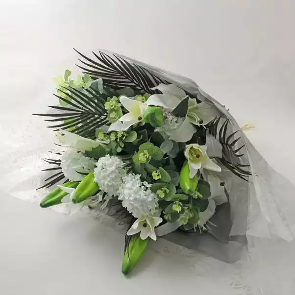 Dunelm White Orchid In Silver Glass Pot 34cm 3 Dunelm White Orchid In Silver Glass Pot 34cm - Image 3