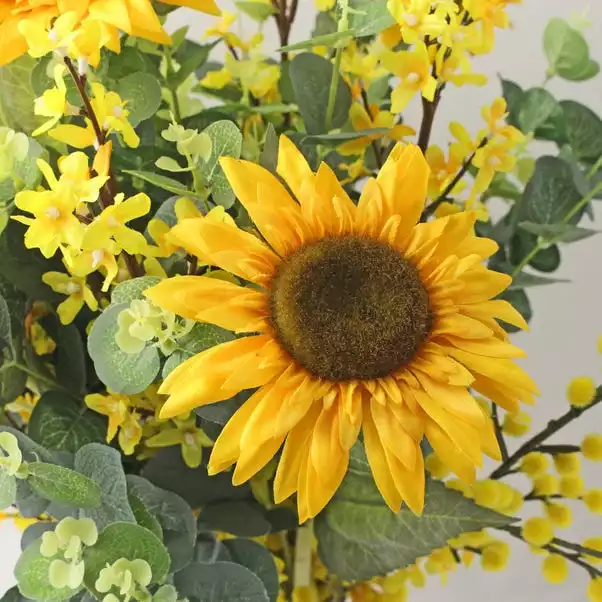 Dunelm Cream Orchid In Gold Glass Pot 28cm 2 Dunelm Cream Orchid In Gold Glass Pot 28cm - Image 2