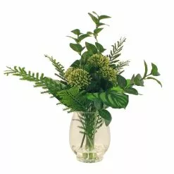 Dunelm Artificial Allium And Foliage In Vase -clocks Sales Store 1000183221 alt03