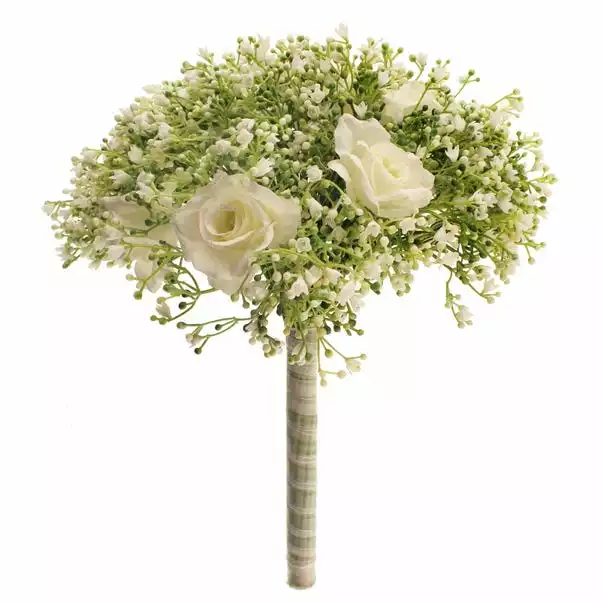 Dunelm Bundle Of 6 Rose And Gypsophila Bouquet 32cm 3 Dunelm Bundle Of 6 Rose And Gypsophila Bouquet 32cm - Image 3