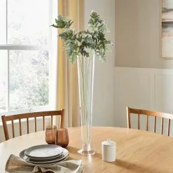 Dunelm Clear Tall Footed Vase