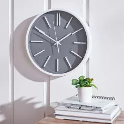 Dunelm Modern 35cm Wall Clock Grey