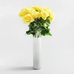 Dunelm Rose Yellow Stem 65cm