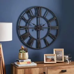 Dunelm Oversized Skeleton Black Clock