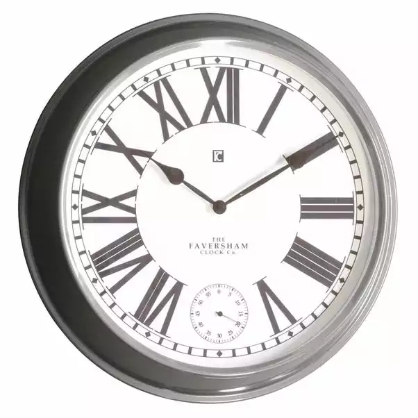 Cedar & Sage Kirby Clock Light Grey 52cm 1 Cedar & Sage Kirby Clock Light Grey 52cm