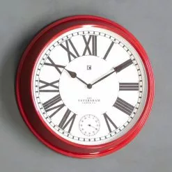Cedar & Sage Kirby Clock Red 52cm