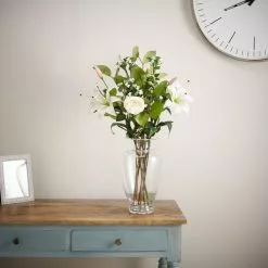 Artificial Peony Lilac Rose Berry Salal White