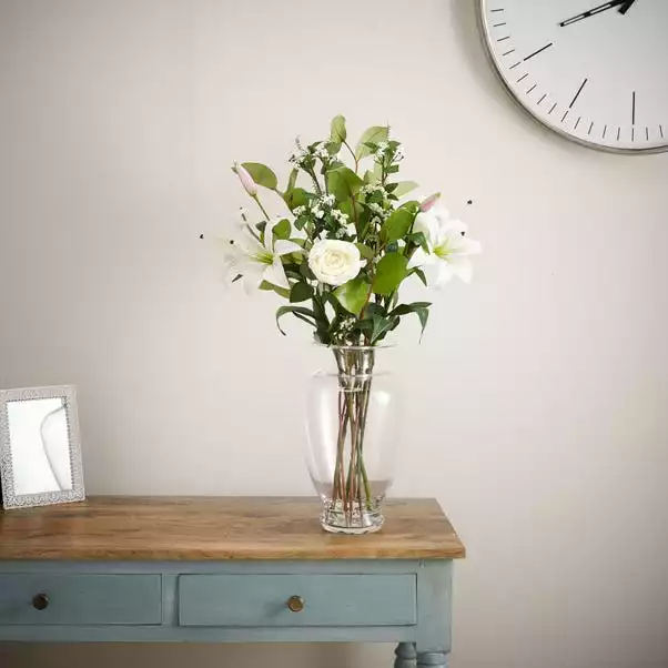 Artificial Peony Lilac Rose Berry Salal White 1 Artificial Peony Lilac Rose Berry Salal White