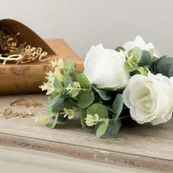 Dunelm Artificial Rose And Eucalyptus White Bundle 38cm 8 Dunelm Artificial Rose And Eucalyptus White Bundle 38cm -clocks Sales Store 30687453 alt03