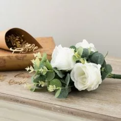 Dunelm Artificial Rose And Eucalyptus White Bundle 38cm 9 Dunelm Artificial Rose And Eucalyptus White Bundle 38cm -clocks Sales Store 30687453 alt04