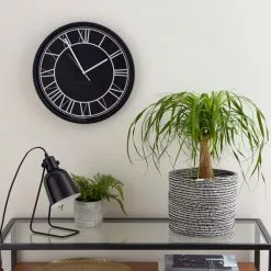 Dunelm Contemporary Black Clock 39cm