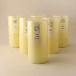 Dunelm Pack Of 6 Cream LED Church Candles