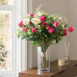 Dunelm Florals Forever Mia Rose Luxury Bouquet Pink 63cm