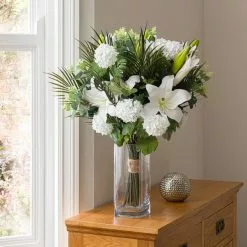 Dunelm Florals Forever Grace Lily Luxury Bouquet White 63cm