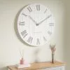 Dunelm Cream Distressed Wooden 60cm Clock