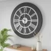 Dunelm Wooden 100cm Clock Grey