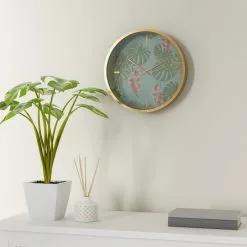 Dunelm Equatorial Leaf 30cm Wall Clock