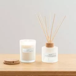 Dunelm Natural Mint Soy Wax Blend Candle And Diffuser Set 8 Dunelm Natural Mint Soy Wax Blend Candle And Diffuser Set -clocks Sales Store 30716655 alt03