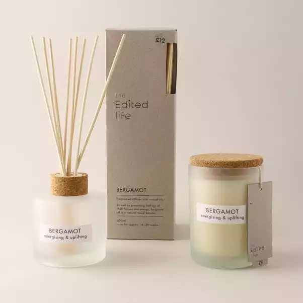 Dunelm Natural Bergamot Soy Wax Blend Candle Diffuser Set 1 Dunelm Natural Bergamot Soy Wax Blend Candle Diffuser Set