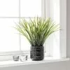 Dunelm Artificial Grass In Ceramic Pot