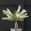 Dunelm Artificial Mimosa Bundle Cream 38cm