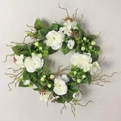 Dunelm Artificial White Rose Wreath