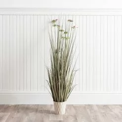 Dunelm Grass In Painted Metal Pot 120cm -clocks Sales Store 30724528 alt04