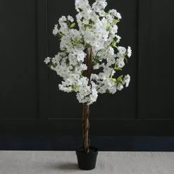 Dunelm Artificial White Blossom Tree 120cm