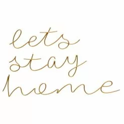 Dunelm Let's Stay Home Wire Wall Art -clocks Sales Store 30727141 alt02