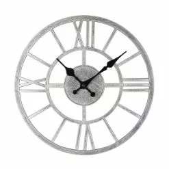 Dunelm Skeleton Clock 30cm Silver -clocks Sales Store 30728468 alt02