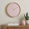 Dunelm Aluminium Pink 40cm Silent Clock