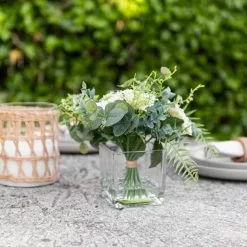 Dunelm Foliage Arrangement In Glass Cube