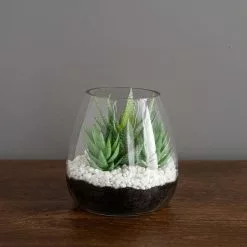 Dunelm Coastal Artificial Succulents In Glass Vase 6 Dunelm Coastal Artificial Succulents In Glass Vase -clocks Sales Store 30730204 alt02