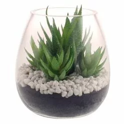 Dunelm Coastal Artificial Succulents In Glass Vase 7 Dunelm Coastal Artificial Succulents In Glass Vase -clocks Sales Store 30730204 alt03