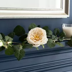 Dunelm Peony Cream Garland -clocks Sales Store 30730230 alt02