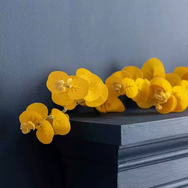 Dunelm Eucalyptus Ochre Garland 2 Dunelm Eucalyptus Ochre Garland - Image 2