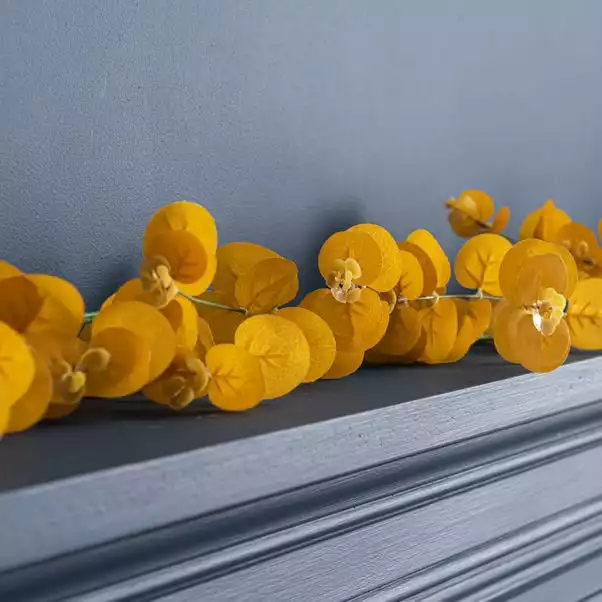 Dunelm Eucalyptus Ochre Garland 3 Dunelm Eucalyptus Ochre Garland - Image 3