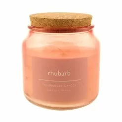 Dunelm Rhubarb Jar Candle With Cork Lid -clocks Sales Store 30731508 alt02