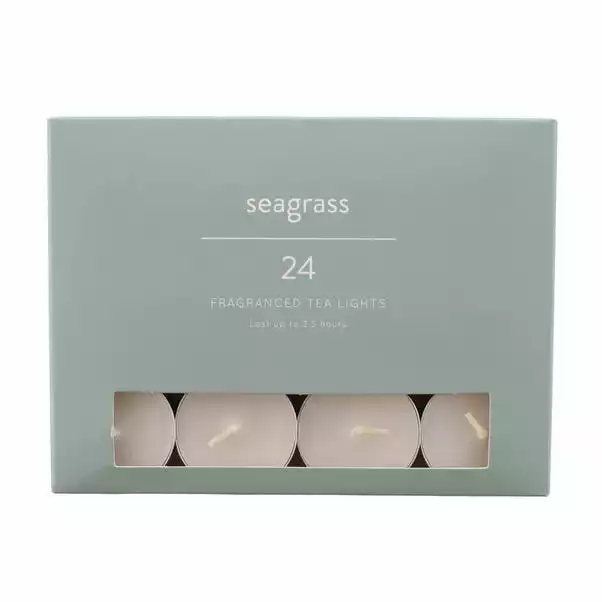 Dunelm Pack Of 24 Seagrass Tealights 2 Dunelm Pack Of 24 Seagrass Tealights - Image 2