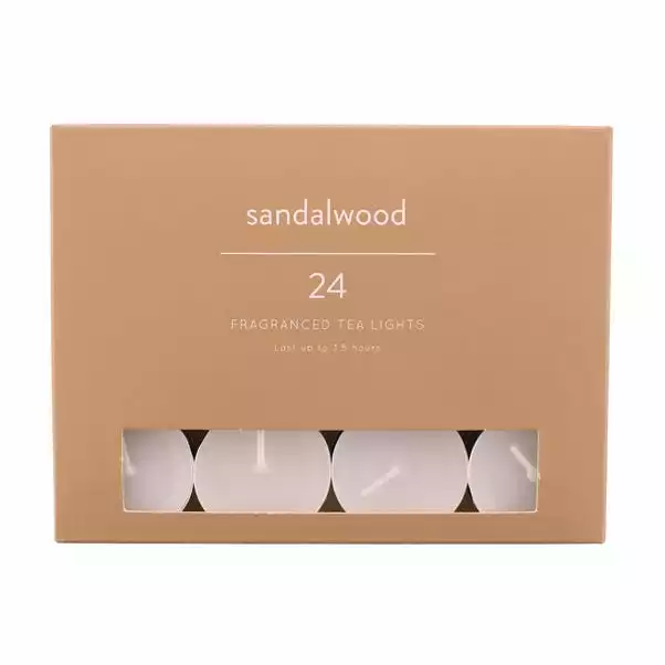 Dunelm Pack Of 24 Sandalwood Tealights 2 Dunelm Pack Of 24 Sandalwood Tealights - Image 2